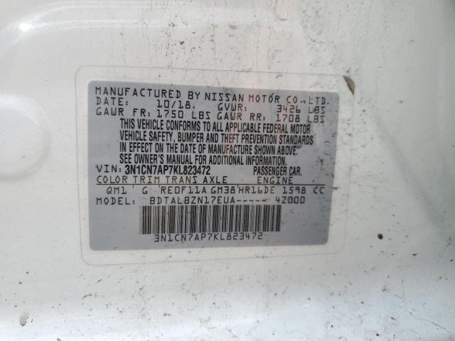 Photo 11 VIN: 3N1CN7AP7KL823472 - NISSAN VERSA 