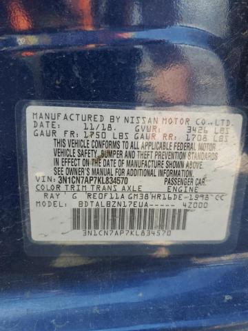 Photo 11 VIN: 3N1CN7AP7KL834570 - NISSAN VERSA 