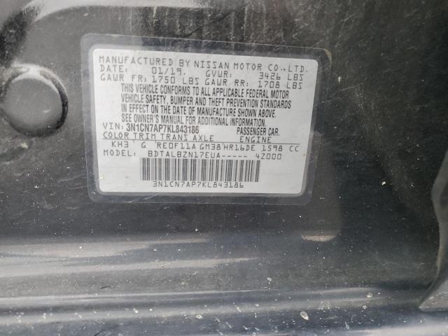 Photo 11 VIN: 3N1CN7AP7KL843186 - NISSAN VERSA 