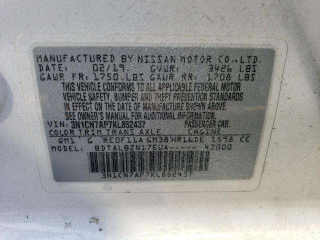 Photo 11 VIN: 3N1CN7AP7KL852437 - NISSAN VERSA S 