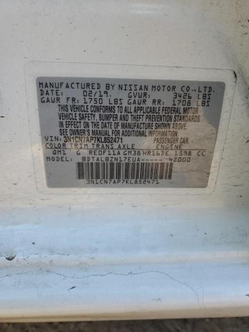 Photo 12 VIN: 3N1CN7AP7KL852471 - NISSAN VERSA 