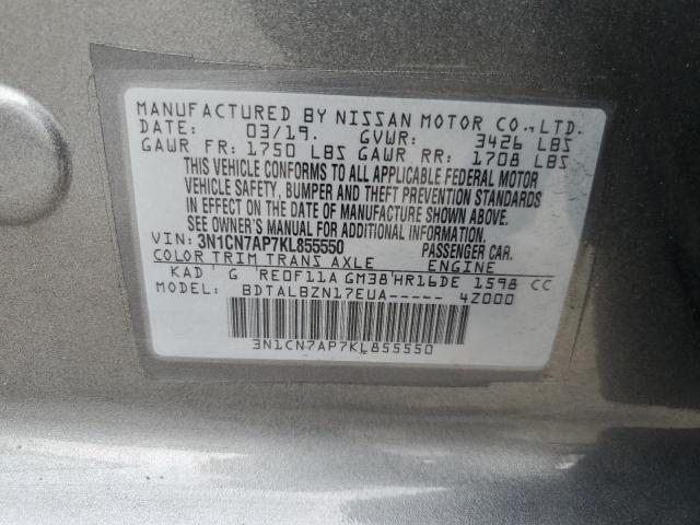 Photo 12 VIN: 3N1CN7AP7KL855550 - NISSAN VERSA 