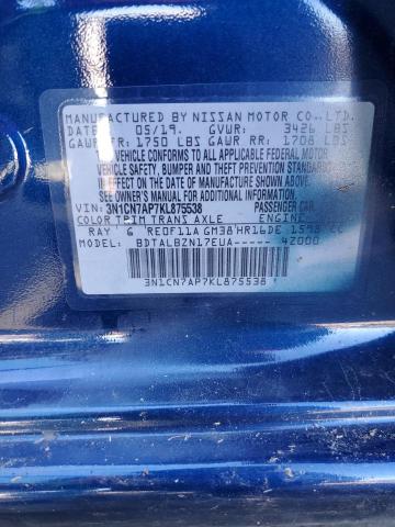 Photo 11 VIN: 3N1CN7AP7KL875538 - NISSAN VERSA S 