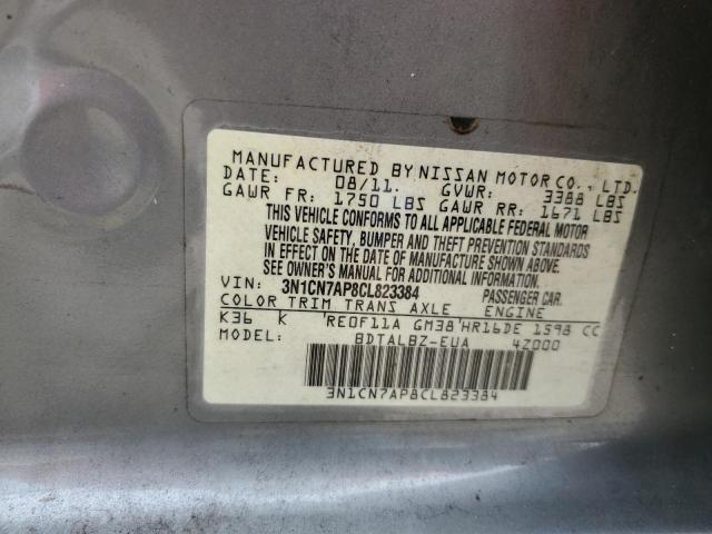 Photo 9 VIN: 3N1CN7AP8CL823384 - NISSAN VERSA S 