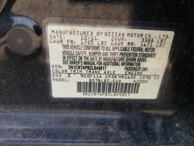 Photo 9 VIN: 3N1CN7AP8CL844817 - NISSAN VERSA S 