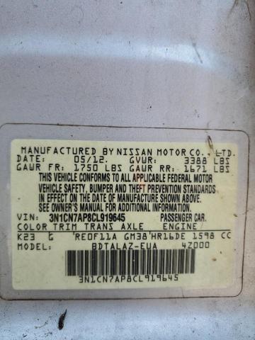 Photo 11 VIN: 3N1CN7AP8CL919645 - NISSAN VERSA S 