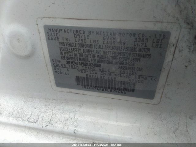 Photo 8 VIN: 3N1CN7AP8DL824066 - NISSAN VERSA 