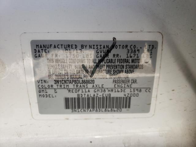 Photo 9 VIN: 3N1CN7AP8DL868620 - NISSAN VERSA S 