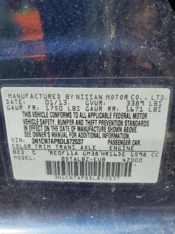 Photo 11 VIN: 3N1CN7AP8DL872537 - NISSAN VERSA 