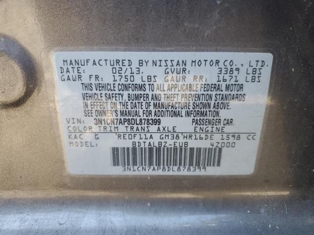 Photo 11 VIN: 3N1CN7AP8DL878399 - NISSAN VERSA 