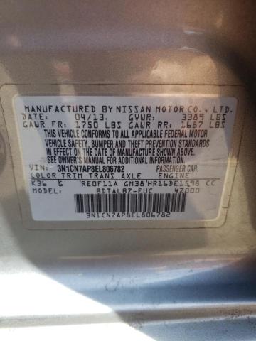 Photo 11 VIN: 3N1CN7AP8EL806782 - NISSAN VERSA 