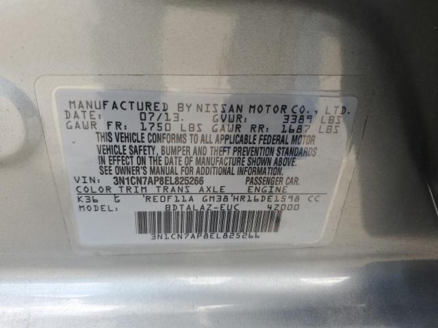 Photo 11 VIN: 3N1CN7AP8EL825266 - NISSAN VERSA S 