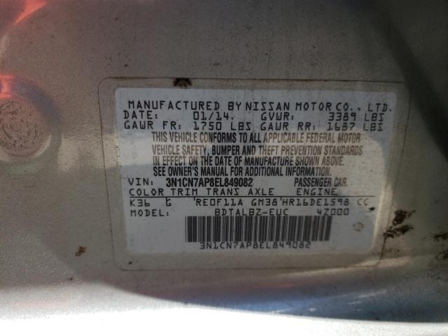 Photo 9 VIN: 3N1CN7AP8EL849082 - NISSAN VERSA S 