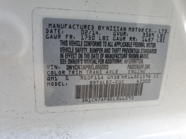 Photo 11 VIN: 3N1CN7AP8EL866593 - NISSAN VERSA 