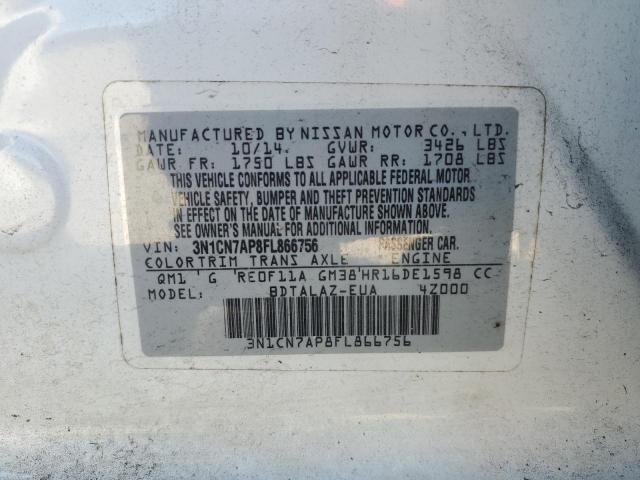 Photo 11 VIN: 3N1CN7AP8FL866756 - NISSAN VERSA S 