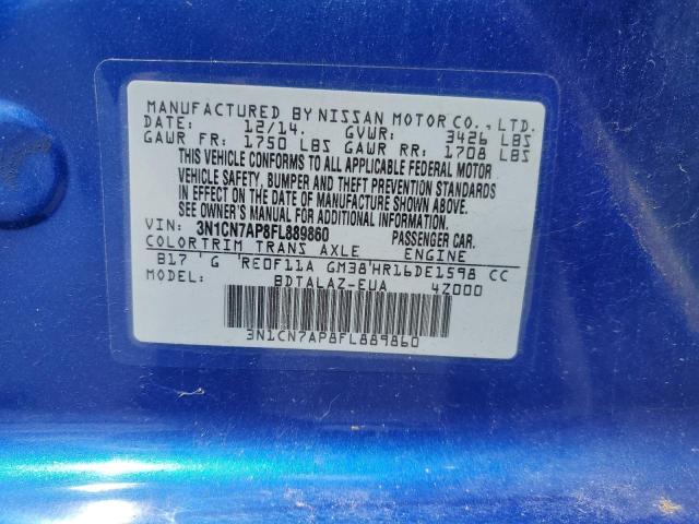 Photo 12 VIN: 3N1CN7AP8FL889860 - NISSAN VERSA S 