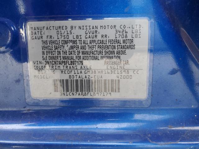 Photo 9 VIN: 3N1CN7AP8FL897179 - NISSAN VERSA S 