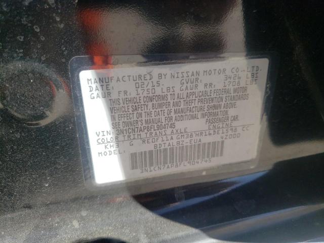 Photo 12 VIN: 3N1CN7AP8FL904745 - NISSAN VERSA 