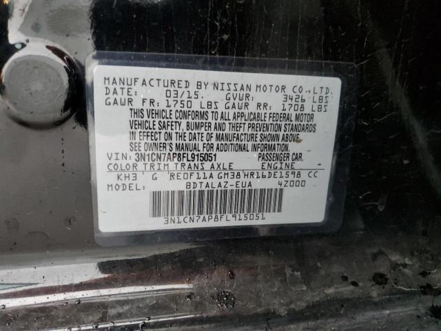 Photo 12 VIN: 3N1CN7AP8FL915051 - NISSAN VERSA 