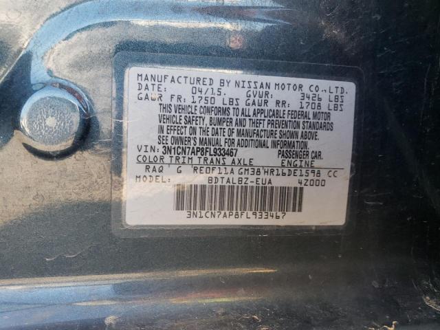 Photo 11 VIN: 3N1CN7AP8FL933467 - NISSAN VERSA S 