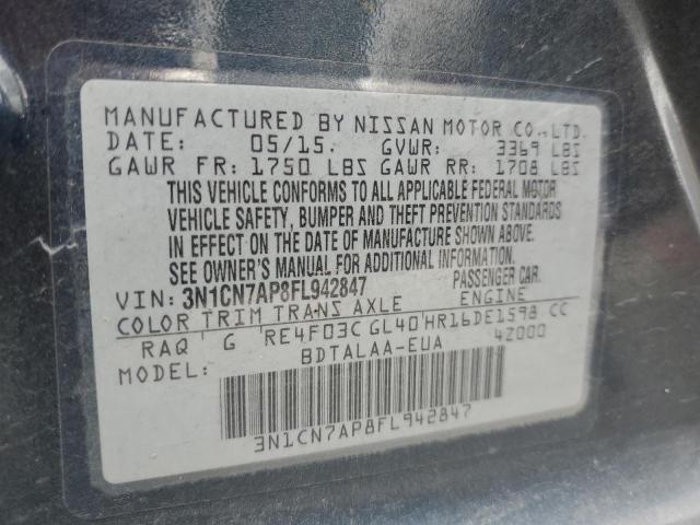 Photo 12 VIN: 3N1CN7AP8FL942847 - NISSAN VERSA S 