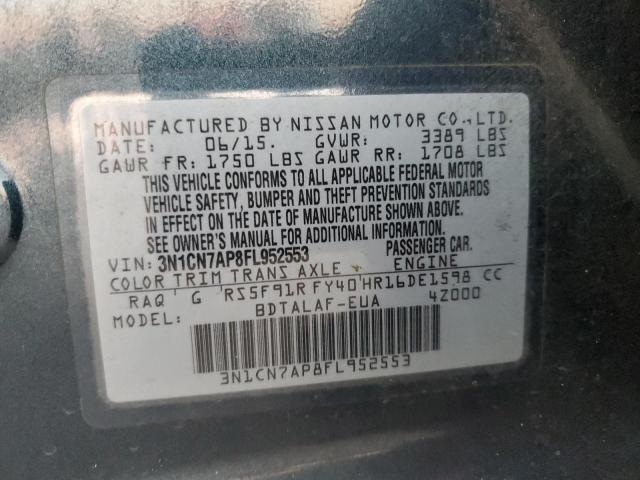 Photo 11 VIN: 3N1CN7AP8FL952553 - NISSAN VERSA 