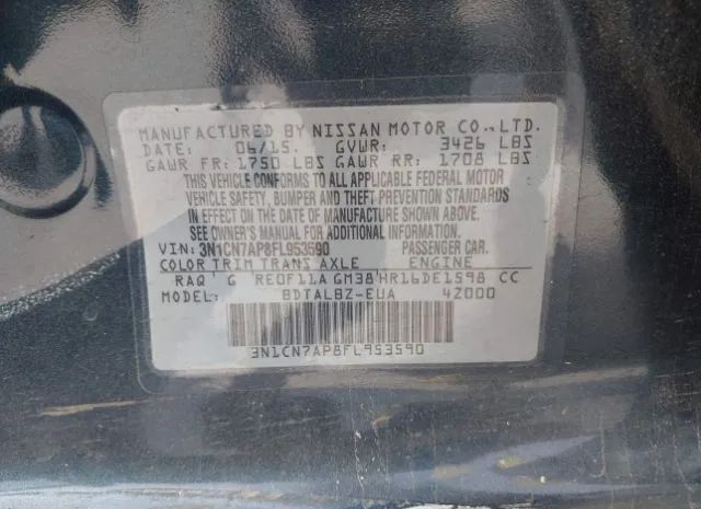 Photo 8 VIN: 3N1CN7AP8FL953590 - NISSAN VERSA 