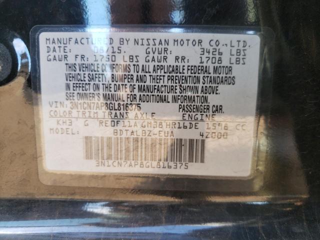 Photo 9 VIN: 3N1CN7AP8GL816375 - NISSAN VERSA S 