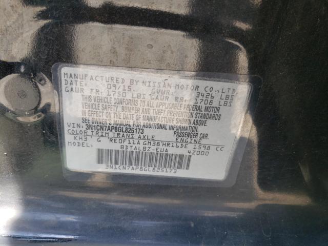 Photo 9 VIN: 3N1CN7AP8GL825173 - NISSAN VERSA S 