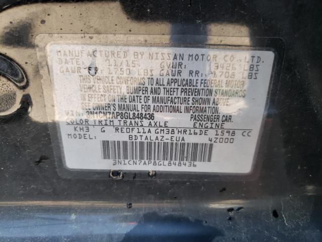 Photo 9 VIN: 3N1CN7AP8GL848436 - NISSAN VERSA S 