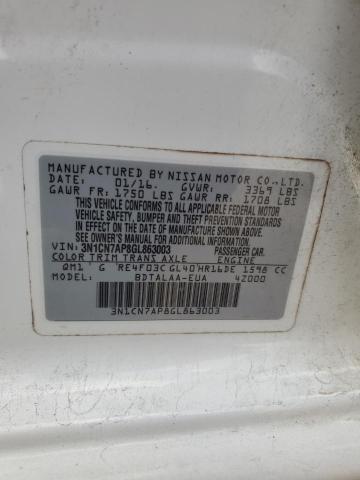 Photo 12 VIN: 3N1CN7AP8GL863003 - NISSAN VERSA S 