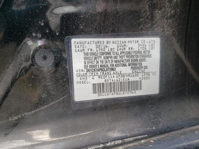 Photo 11 VIN: 3N1CN7AP8GL872963 - NISSAN VERSA 