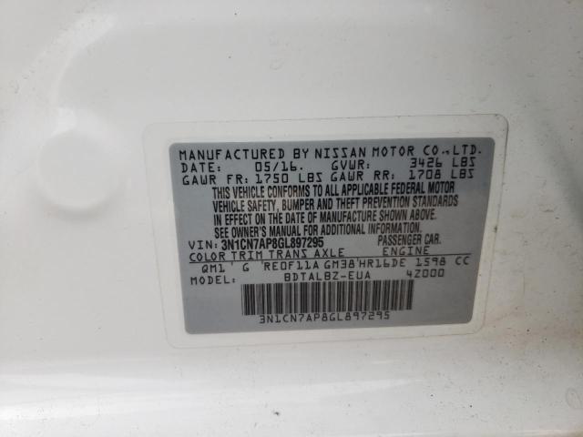 Photo 11 VIN: 3N1CN7AP8GL897295 - NISSAN VERSA S 