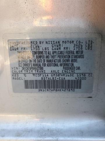 Photo 11 VIN: 3N1CN7AP8HK427890 - NISSAN VERSA S 