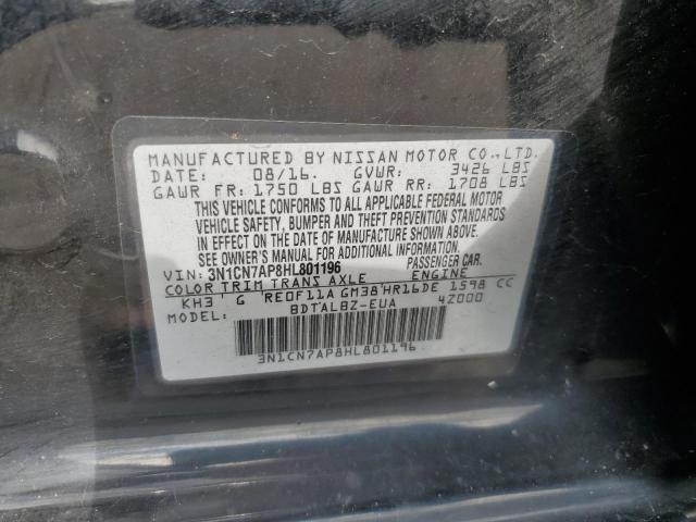 Photo 11 VIN: 3N1CN7AP8HL801196 - NISSAN VERSA S 