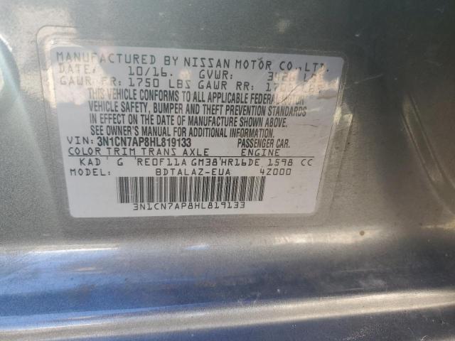 Photo 12 VIN: 3N1CN7AP8HL819133 - NISSAN VERSA S 