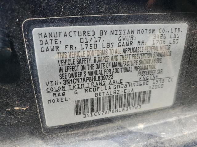 Photo 9 VIN: 3N1CN7AP8HL839723 - NISSAN VERSA S 