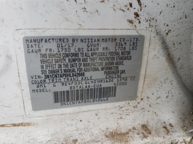 Photo 9 VIN: 3N1CN7AP8HL842668 - NISSAN VERSA S 