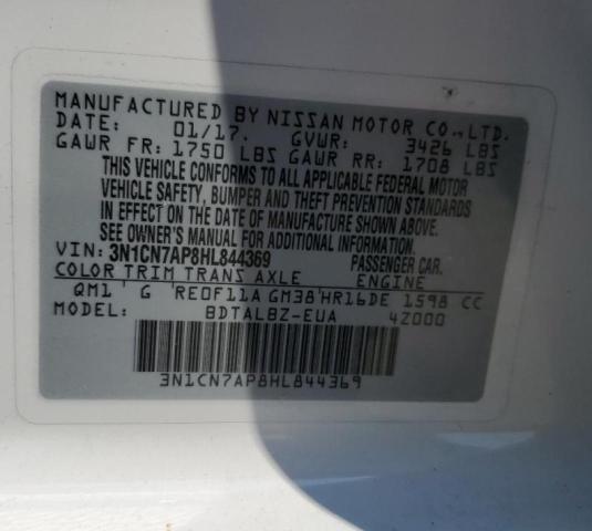 Photo 11 VIN: 3N1CN7AP8HL844369 - NISSAN VERSA 