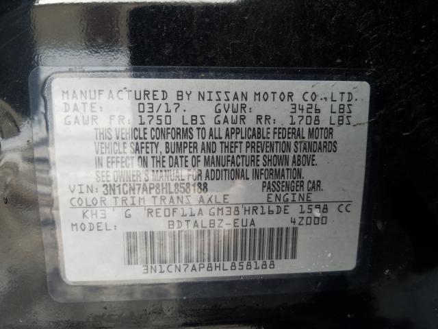 Photo 9 VIN: 3N1CN7AP8HL858188 - NISSAN VERSA 