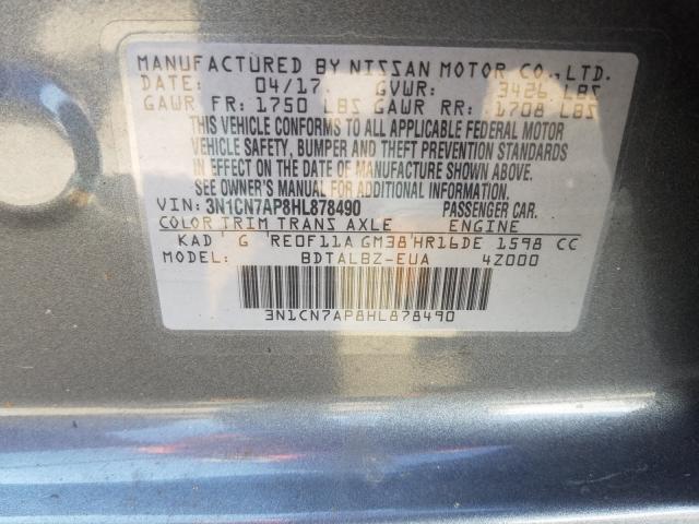 Photo 9 VIN: 3N1CN7AP8HL878490 - NISSAN VERSA 