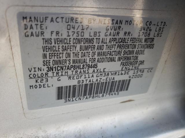 Photo 9 VIN: 3N1CN7AP8HL879445 - NISSAN VERSA S 