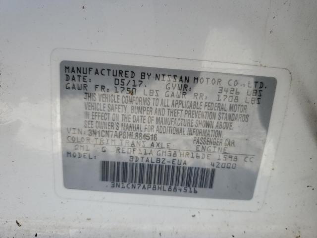 Photo 11 VIN: 3N1CN7AP8HL884516 - NISSAN VERSA S 