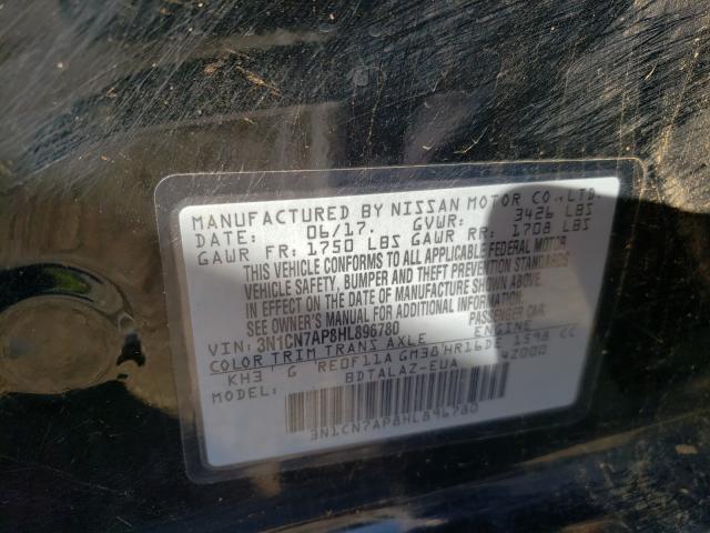 Photo 9 VIN: 3N1CN7AP8HL896780 - NISSAN VERSA S 