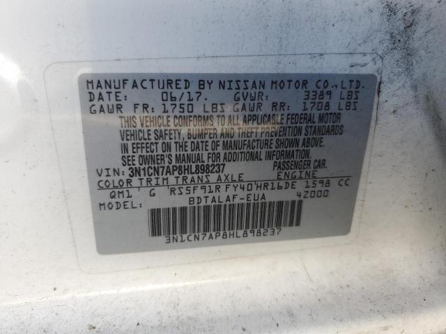 Photo 11 VIN: 3N1CN7AP8HL898237 - NISSAN VERSA 