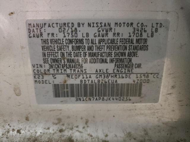 Photo 11 VIN: 3N1CN7AP8JK440256 - NISSAN VERSA S 