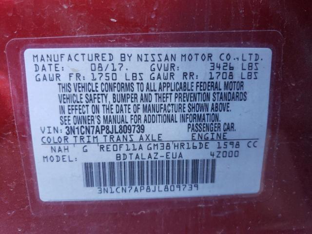 Photo 11 VIN: 3N1CN7AP8JL809739 - NISSAN VERSA 