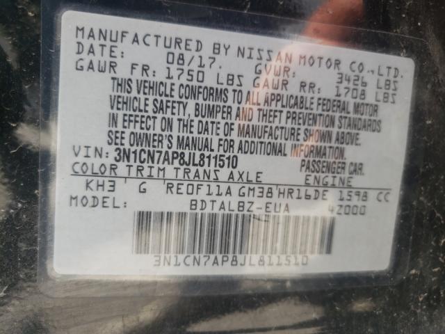 Photo 9 VIN: 3N1CN7AP8JL811510 - NISSAN VERSA S 