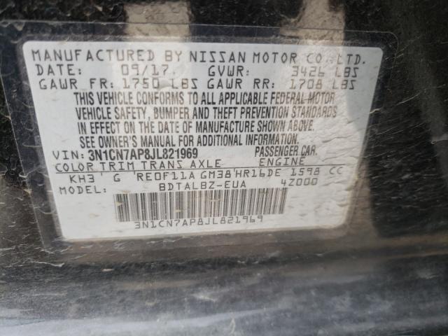 Photo 9 VIN: 3N1CN7AP8JL821969 - NISSAN VERSA S 