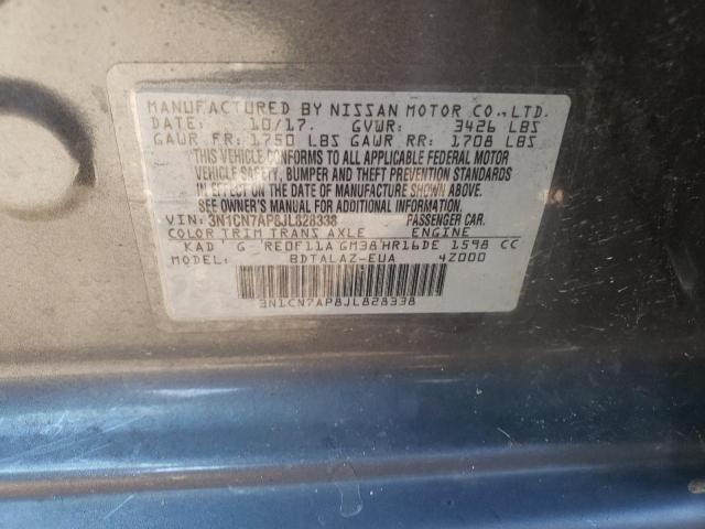 Photo 9 VIN: 3N1CN7AP8JL828338 - NISSAN VERSA S 